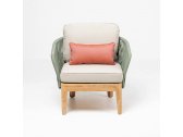 Кресло плетеное с подушками RosaDesign Dakota тик, алюминий, роуп, полиэстер натуральный, пустынный микс, серебристая тортора Фото 6
