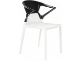 Кресло пластиковое PAPATYA Ego-K стеклопластик, поликарбонат белый, черный Фото 1