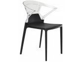 Кресло пластиковое PAPATYA Ego-K стеклопластик, поликарбонат черный, прозрачный Фото 1