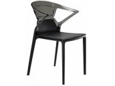 Кресло пластиковое PAPATYA Ego-K стеклопластик, поликарбонат черный, дымчатый Фото 1