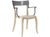 Кресло пластиковое PAPATYA Hera-K стеклопластик, поликарбонат песочный, дымчатый Фото 1