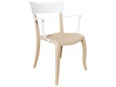Кресло пластиковое PAPATYA Hera-K стеклопластик, поликарбонат песочный, белый Фото 1