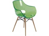 Кресло прозрачное PAPATYA Opal Wox Beech бук, поликарбонат натуральный, зеленый Фото 1