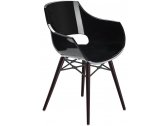 Кресло пластиковое PAPATYA Opal Wox Beech бук, поликарбонат венге, черный Фото 1