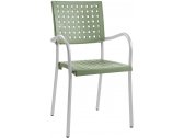 Кресло пластиковое PAPATYA Karea алюминий, стеклопластик сатинированный алюминий, светло-зеленый Фото 1