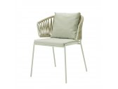 Кресло плетеное Scab Design Lisa Filo Nest сталь, роуп, ткань sunbrella зеленый шалфей, песочный, зеленый Фото 10