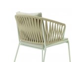 Кресло плетеное Scab Design Lisa Filo Nest сталь, роуп, ткань sunbrella зеленый шалфей, песочный, зеленый Фото 26