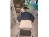 Кресло плетеное Scab Design Lisa Filo Nest сталь, роуп, ткань sunbrella лен, полуночный, лед Фото 10
