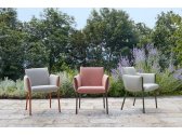 Кресло металлическое c подушками Scab Design Brezza сталь, полипропилен мокко, розовый Фото 15