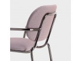 Кресло металлическое c обивкой Scab Design Si-Si Bold сталь, ткань черный никель, серый Фото 9