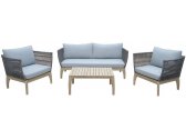 Комплект деревянной мебели Tagliamento River акация, роуп, олефин дымчатый белый, серый Фото 5