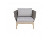 Комплект деревянной мебели Tagliamento River акация, роуп, олефин дымчатый белый, серый Фото 8