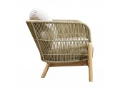 Комплект деревянной плетеной мебели Tagliamento Talara акация, роуп, олефин, искусственный камень бежевый, лен Фото 19