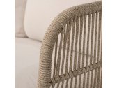 Комплект деревянной плетеной мебели Tagliamento Talara акация, роуп, олефин, искусственный камень бежевый, лен Фото 11