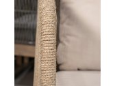 Комплект деревянной плетеной мебели Tagliamento Talara акация, роуп, олефин, искусственный камень бежевый, лен Фото 12