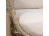Комплект деревянной плетеной мебели Tagliamento Talara акация, роуп, олефин, искусственный камень бежевый, лен Фото 13