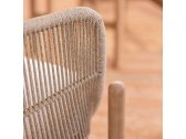 Комплект деревянной плетеной мебели Tagliamento Talara акация, роуп, олефин, искусственный камень бежевый, лен Фото 14