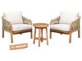 Комплект деревянной мебели Tagliamento Ravona KD акация, роуп, олефин натуральный, бежевый Фото 1