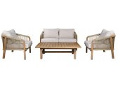 Комплект деревянной мебели Tagliamento Ravona KD акация, роуп, олефин натуральный, бежевый Фото 28