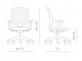 Кресло компьютерное Kastel Key Smart Advanced сталь, алюминий, полипропилен, стекловолокно, нейлон, полиуретан, ткань Фото 2
