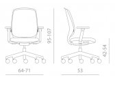 Кресло компьютерное Kastel Key Smart Advanced сталь, нейлон, полипропилен, стекловолокно, полиуретан, ткань Фото 2