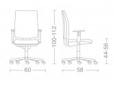 Кресло компьютерное Kastel Kubika сталь, алюминий, полипропилен, нейлон, ткань Фото 2