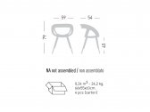 Кресло пластиковое Gaber Moema BP полимер-сталь, технополимер красный Фото 2