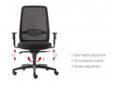 Кресло компьютерное Kastel Key Go нейлон, полипропилен, полиэстер черный, черный Фото 3