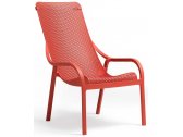 Лаунж-кресло пластиковое Nardi Net Lounge стеклопластик коралловый Фото 1