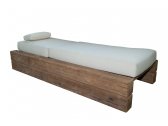 Шезлонг-лежак деревянный с матрасом Giardino Di Legno Stratos тик, акрил Фото 4