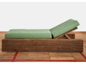 Шезлонг-лежак деревянный с матрасом Giardino Di Legno Stratos тик, акрил Фото 5