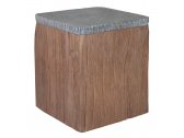Столик деревянный журнальный Giardino Di Legno Stratos тик, камень Фото 1