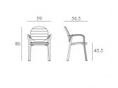 Кресло пластиковое Nardi Palma полипропилен белый, тортора Фото 2