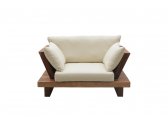 Кресло лаунж деревянное с подушками Giardino Di Legno Suar суар, акрил Фото 4