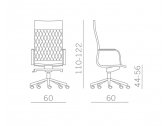 Кресло для руководителя Kastel Kruna Plus Rhomboidal алюминий, сталь, искусственная кожа Фото 2