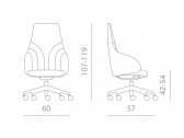 Кресло для руководителя Kastel Kontea нейлон, многослойная древесина, сталь, ткань Фото 2