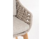 Кресло плетеное с подушками Garden Relax Tamires тик, алюминий, роуп, олефин натуральный, бежевый, серый Фото 6