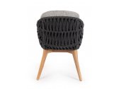 Кресло плетеное с подушками Garden Relax Tamires тик, алюминий, роуп, олефин натуральный, антрацит, серый Фото 3
