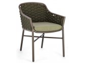 Кресло плетеное с подушкой Garden Relax Everly алюминий, роуп, олефин коричневый, зеленый, оливковый Фото 1