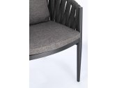 Кресло плетеное с подушками Garden Relax Jacinta алюминий, роуп, олефин антрацит, темно-серый Фото 7