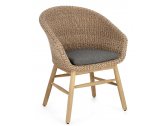 Кресло плетеное с подушкой Garden Relax Genesis тик, алюминий, искусственный ротанг, олефин натуральный, серый Фото 1