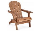 Лаунж-кресло деревянное складное Garden Relax Filadelfia акация натуральный Фото 1