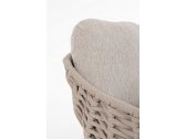 Лаунж-кресло плетеное с подушками Garden Relax Tamires тик, алюминий, роуп, олефин натуральный, бежевый, серый Фото 6