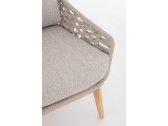Лаунж-кресло плетеное с подушками Garden Relax Tamires тик, алюминий, роуп, олефин натуральный, бежевый, серый Фото 7