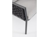 Лаунж-кресло плетеное с подушкой Garden Relax Everly алюминий, роуп, олефин антрацит, серый Фото 7
