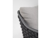 Лаунж-кресло плетеное с подушкой Garden Relax Everly алюминий, роуп, олефин антрацит, серый Фото 6