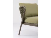 Лаунж-стул плетеный с подушками Garden Relax Harlow алюминий, роуп, олефин коричневый, зеленый, оливковый Фото 7