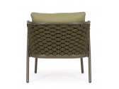 Лаунж-стул плетеный с подушками Garden Relax Harlow алюминий, роуп, олефин коричневый, зеленый, оливковый Фото 5
