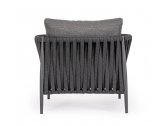 Лаунж-кресло плетеное с подушками Garden Relax Jacinta алюминий, роуп, олефин антрацит, серый Фото 5