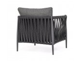 Лаунж-кресло плетеное с подушками Garden Relax Jacinta алюминий, роуп, олефин антрацит, серый Фото 4